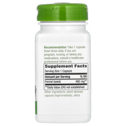 Nature's Way, семена фенхеля, 480 мг, 100 веганских капсул