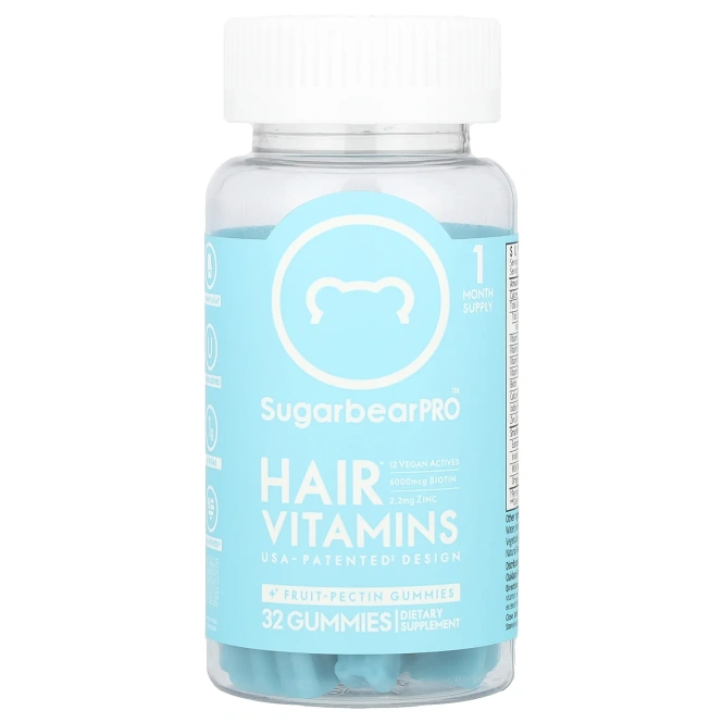 SugarbearPro, Hair Vitamins Gummies, 32 Gummies