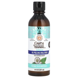GuruNanda, Натуральное отбеливающее масло, кокос + мята, 237 мл (8 жидк. унц.)