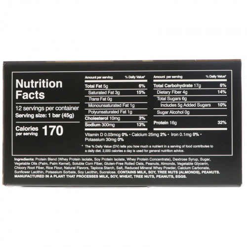 MusclePharm, Протеиновый батончик Combat Crisp с арахисовым маслом, 12 штук по 1,59 унц. (45 г)