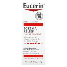 Eucerin, Eczema Relief, лечение вспышек экземы, 2 унции (57 г)