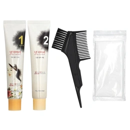 Doori Cosmetics, Daeng Gi Meo Ri, краска для волос с лекарственными травами, оттенок темно-каштановый, 1 набор