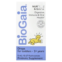 BioGaia, Nurture & Grow капли, для детей от 1 года, 5 мл (0,17 жидк. унц.)