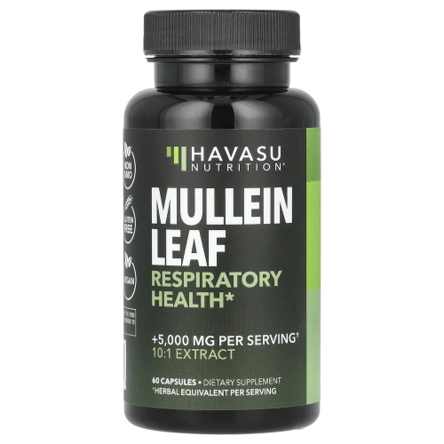 Havasu Nutrition, Листья коровяка, 5000 мг, 60 капсул