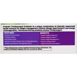 Probulin, TrimSynergy, пробиотик, 60 капсул
