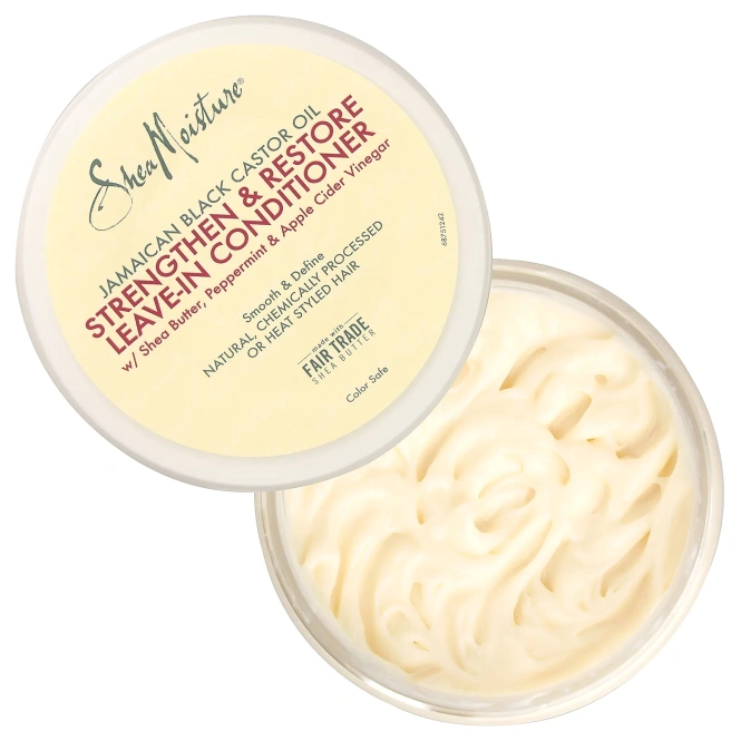 SheaMoisture, Ямайское черное касторовое масло, укрепляющий и восстанавливающий несмываемый кондиционер, 312 г (11 унций)