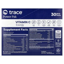 Trace, Power Pak, витамин C и энергетическая смесь, лимон и лайм, 30 стик-пакетов по 6,2 г (0,22 унции)