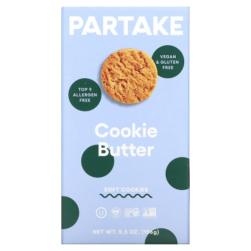 Partake Foods, Soft Baked Cookies, Cookie Butter, 5.5 oz (156 g)