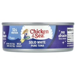 Chicken of the Sea, Цельный белый чистый тунец, 113 г (4 унции)