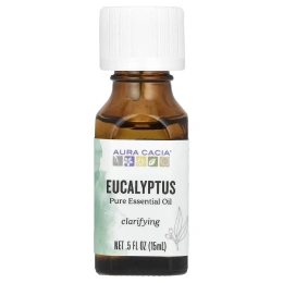 Aura Cacia, Чистое эфирное масло, эвкалипт, 15 мл (0,5 жидк. унц.)