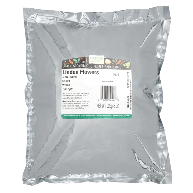 Frontier Co-op, цельные цветки липы с прицветниками, 226 г (8 унций)