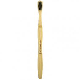 The Humble Co., Humble Bamboo Toothbrush, для взрослых, черная, 1 зубная щетка