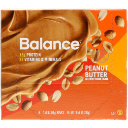 Balance Bar, Батончик Здорового Питания, Арахисовое масло, 6 батончиков, 1,76 унции (50 г) каждый