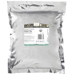 Frontier Co-op, органический зеленый чай, клубника, 453 г (16 унций)