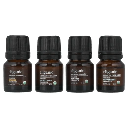 Cliganic, The Basics, набор для ароматерапии с эфирными маслами, набор из 4 предметов