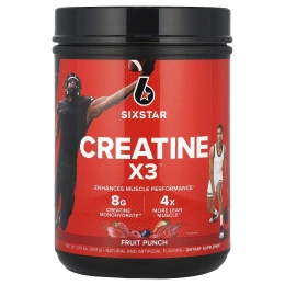 SIXSTAR, Creatine X3, фруктовый пунш, 990 г (2,18 фунта)