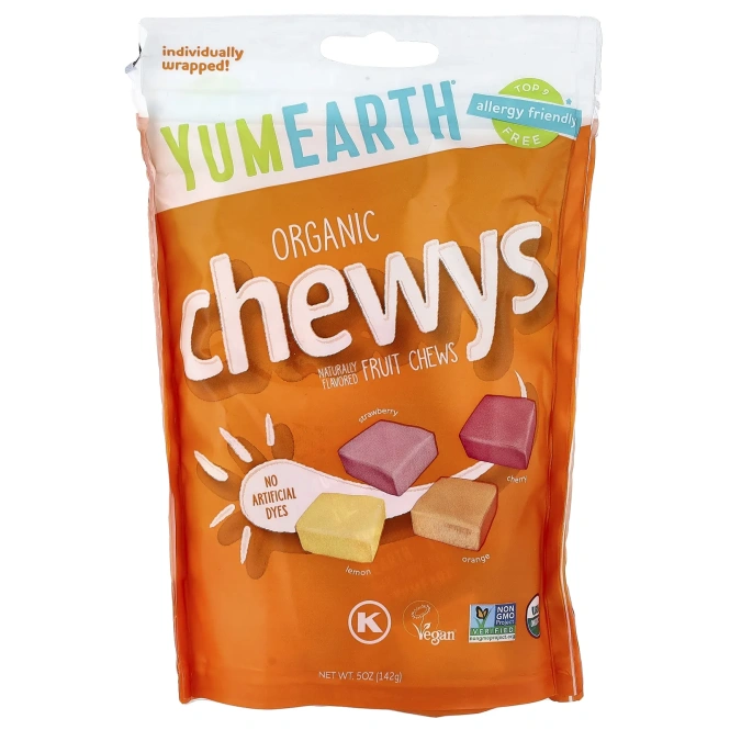 YumEarth, Organic Chewys™, фруктовые жевательные таблетки, 142 г (5 унций)