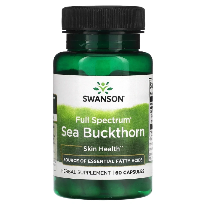 Swanson, Облепиха Full Spectrum, 60 капсул
