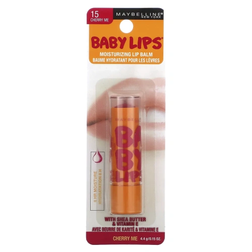 Maybelline, Увлажняющий бальзам для губ Baby Lips, вишня, 4,4 г