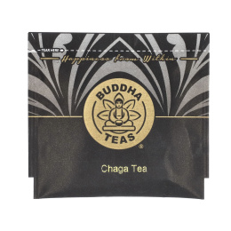 Buddha Teas, Органический травяной чай, чага, без кофеина, 18 чайных пакетиков, 27 г (0,95 унции)