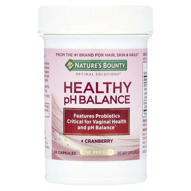 Nature's Bounty, Healthy PH Balance + Cranberry`` 30 капсул