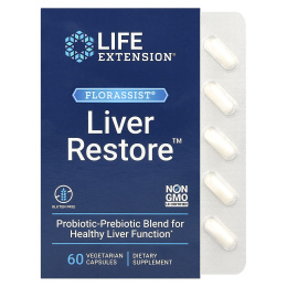 Life Extension, Florassist, Liver Restore, добавка для здоровья печени, 60 капсул