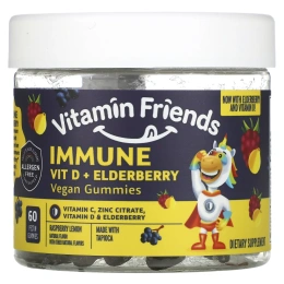Vitamin Friends, Immune Probiotic Vegan Gummies, Orange, 60 Gummies