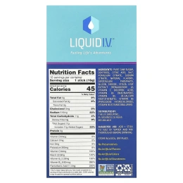 Liquid I.V., Hydration Multiplier, смесь для приготовления напитков с электролитами, ягоды асаи, 10 пакетиков по 16 г (0,56 унции)
