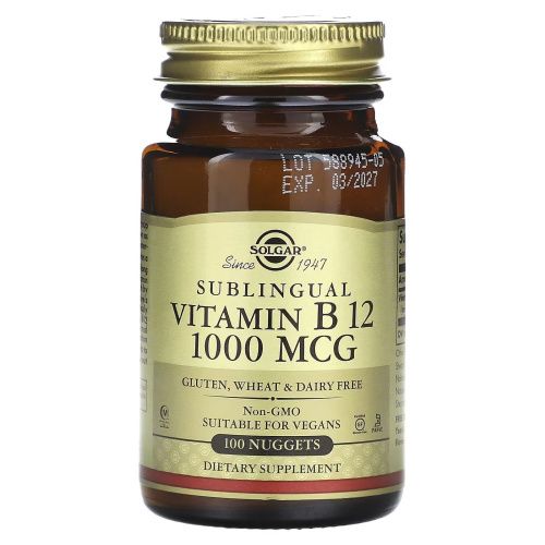 Solgar, Витамин В12 (1000 мкг) 100 таблеток