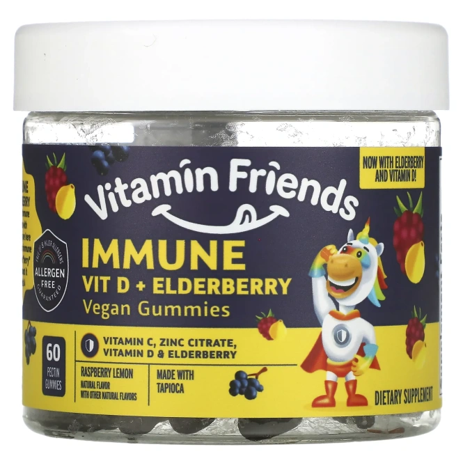 Vitamin Friends, Immune Probiotic Vegan Gummies, Orange, 60 Gummies