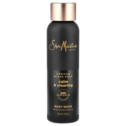 SheaMoisture, успокаивающий и очищающий гель для душа, африканское черное мыло, 532 мл (18 жидк. унций)