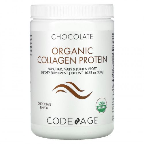 CodeAge, Organic Collagen Protein, Chocolate Flavor, 10.58 oz (300 g)