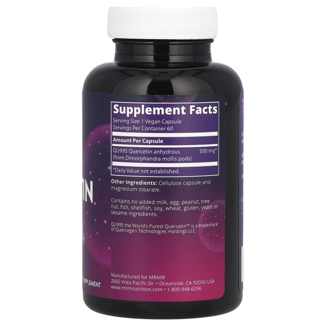 MRM, Кверцетин, 500 мг, 60 капсул в растительной оболочке