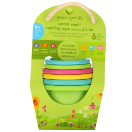 Green Sprouts, Sprout Ware Stacking Cups,  6+ Months, Multicolor, 6 Cups