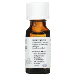 Aura Cacia, Сандаловое дерево в масле жожоба, 0.5 жидких унций (15 мл)