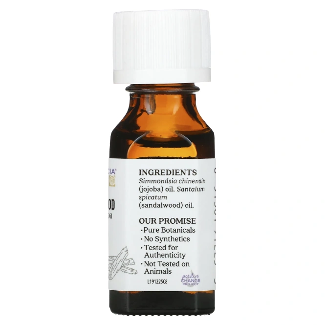 Aura Cacia, Сандаловое дерево в масле жожоба, 0.5 жидких унций (15 мл)