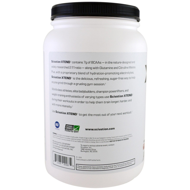 Scivation, Xtend, аминокислоты с разветвленной цепью (BCAA), клубника и манго, 41.2 унц. (1170 г.)