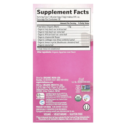 Organic India, чай с сладкой розой, тулси, без кофеина, 18 пакетиков для заваривания, 28,8 г (1,01 унции)