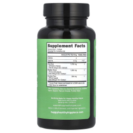 Happy Healthy Hippie, Морской мох с лазуритом и корнем лопуха, 60 растительных капсул