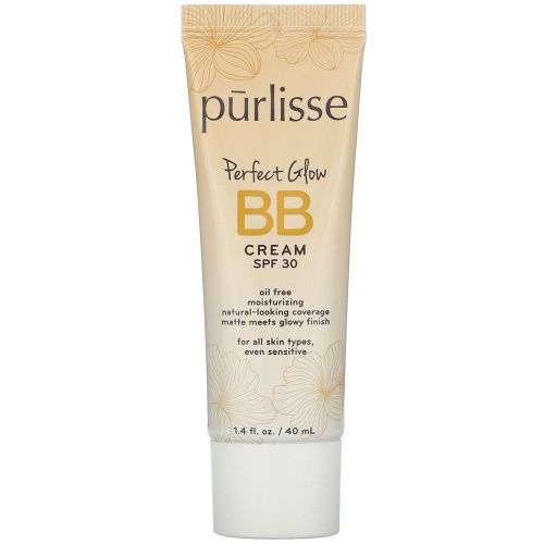 Purlisse, Perfect Glow, BB Cream, SPF 30, Medium Tan, 1.4 fl oz (40 ml)