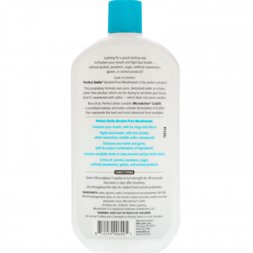 Perfect Smile, Alcohol-Free Mouthwash, Refreshing Mint Flavor, 16 oz (474 ml)