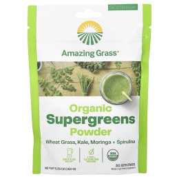 Amazing Grass, Organic SuperGreens Powder, 5,29 унц. (150 г)