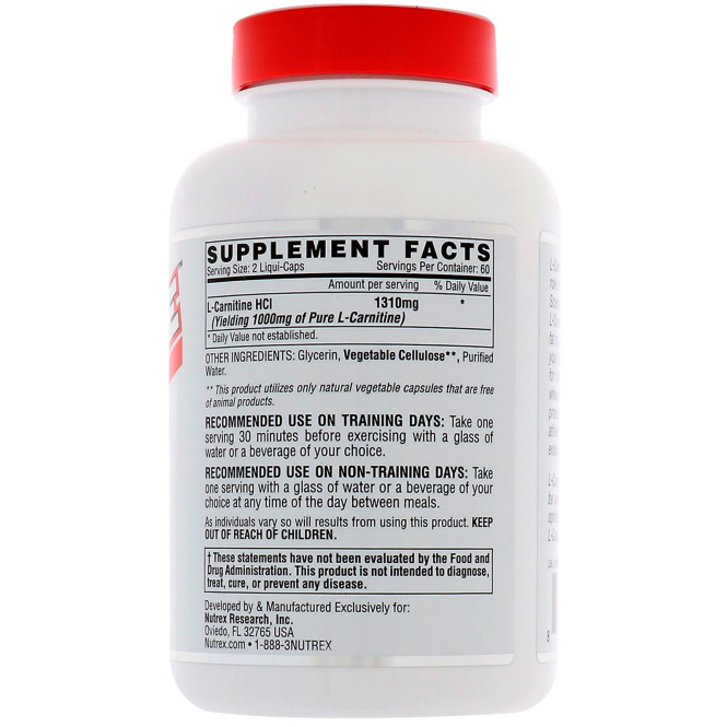 Nutrex Research, Липо-6 Карнитин, 120 жидких капсул