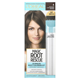 L'Oreal, Комплект для окрашивания корней за 10 минут Magic Root Rescue, оттенок 4 темный коричневый, на 1 применение