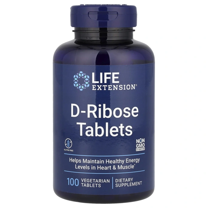 Life Extension, Таблетки с D-рибозой, 100 вегетарианских таблеток