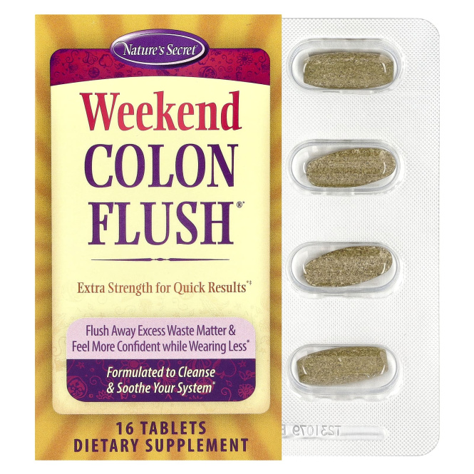 Nature's Secret, Weekend Colon Flush®, 16 таблеток