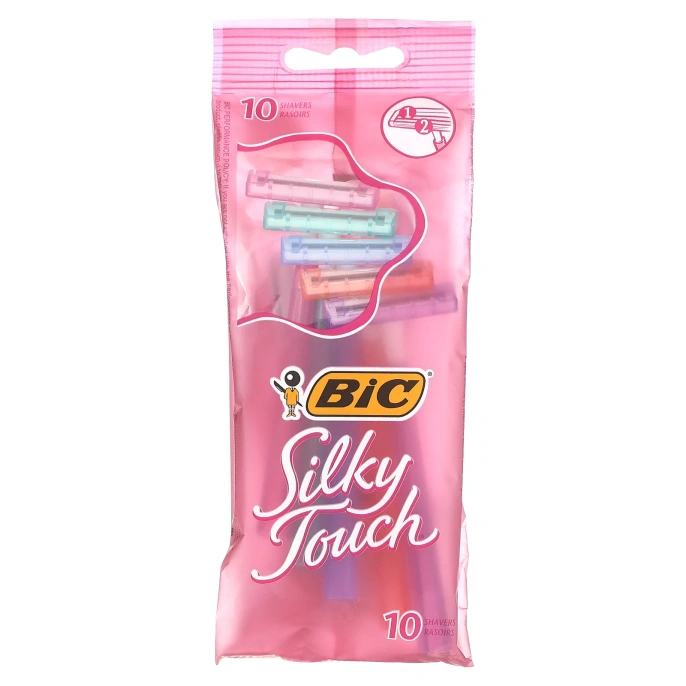 BIC, Silky Touch, одноразовые бритвенные станки, 10 шт.