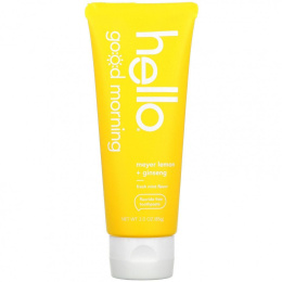 Hello, Good Morning, Fluoride Free Toothpaste,  Meyer Lemon + Ginseng, 3 oz (85 g)