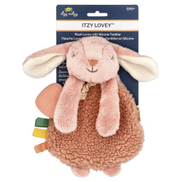 itzy ritzy, Itzy Lovey ™, Plush Lovey With силиконовые прорезыватели, для детей от 0 месяцев, Ana The Bunny, 1 прорезыватель для зубов