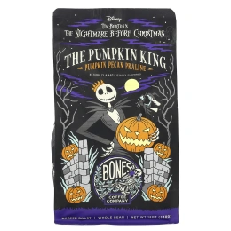 Bones Coffee Company, The Pumpkin King, пралине с тыквой и пеканом, цельная фасоль, средняя обжарка, 340 г (12 унций)